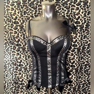 *SOLD* Morbid Threads Corset HTF! Skulls!